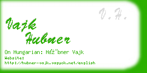 vajk hubner business card